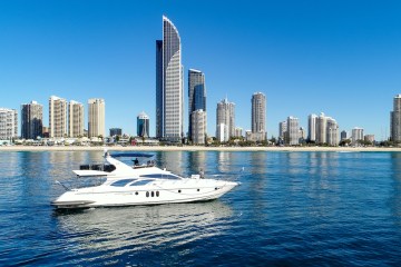 Luxury yacht Platinum cruising the Gold Coast